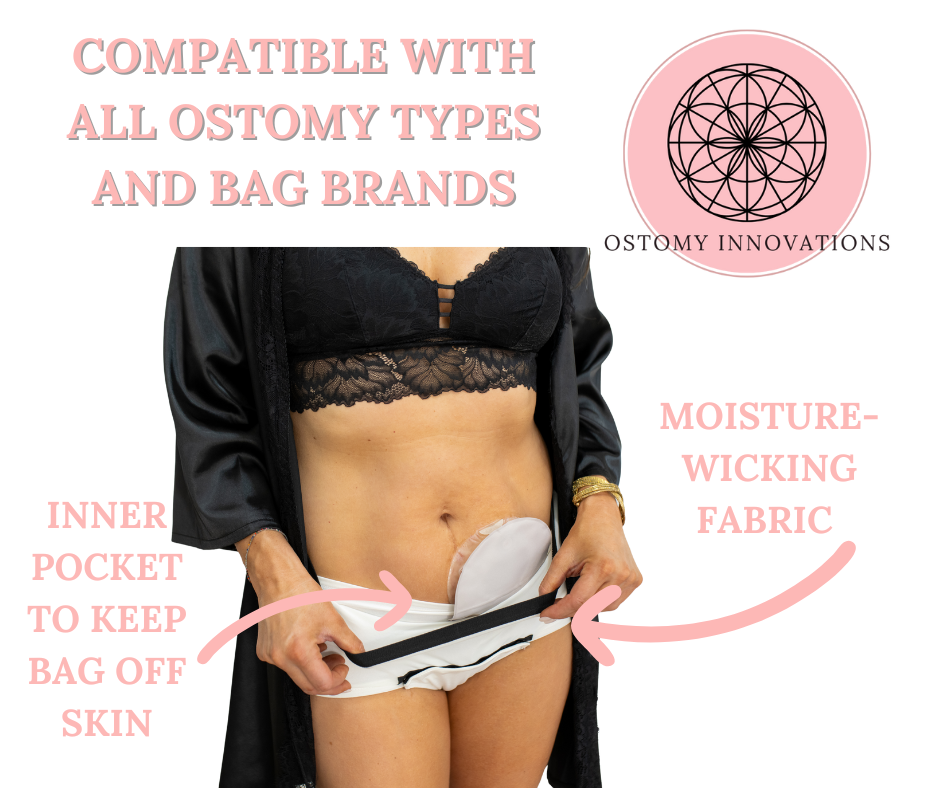 Veiled Womens Ostomy Underwear and Ostomy Band, Wicking
